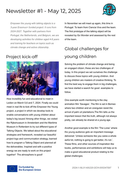 Newsletter #1